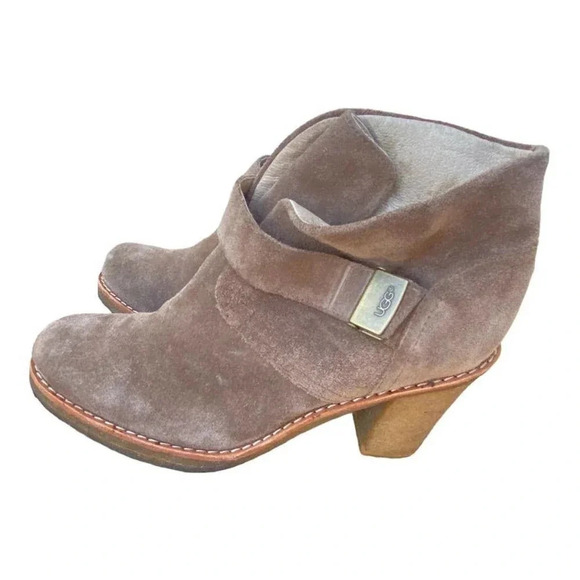 Ugg Australia Leather Tan Booties Ankle Buckle Womens Size US 9.5, UK 8 S/N 3212 - Picture 7 of 12